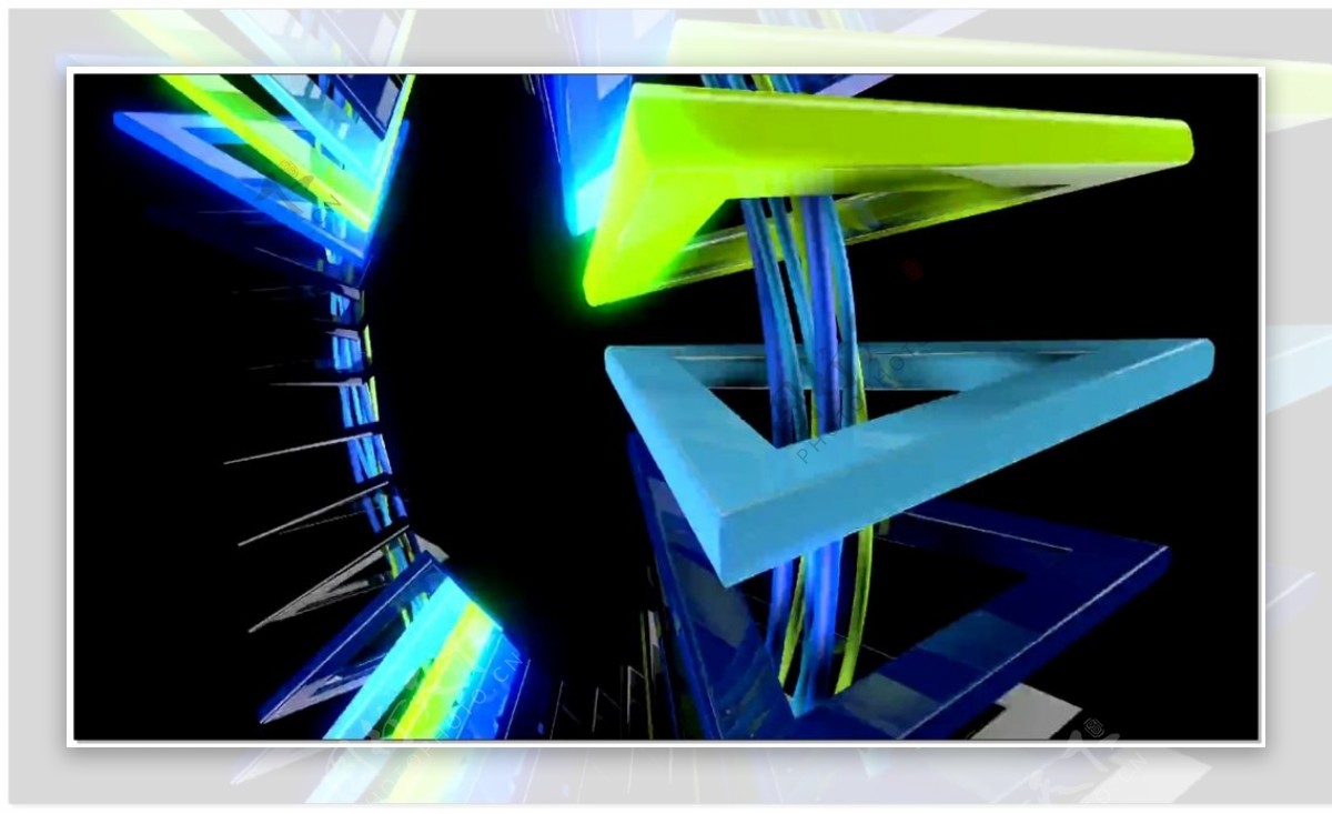 光传送门三角形立体科技视频素材