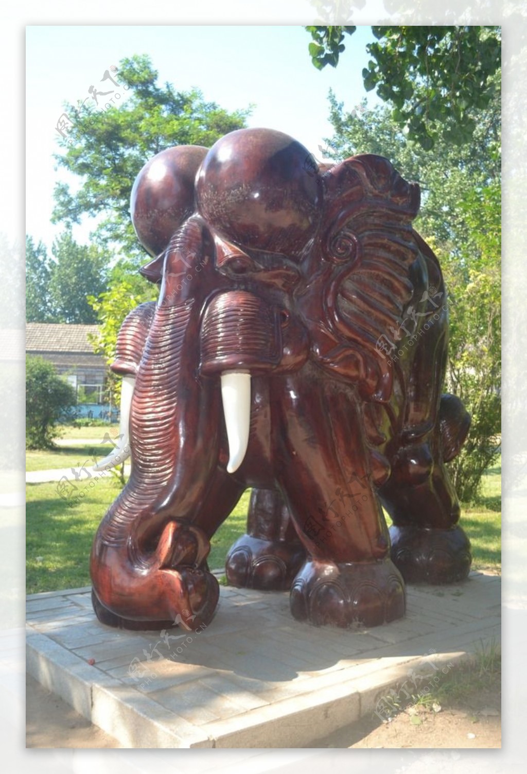 大象雕塑石雕动物