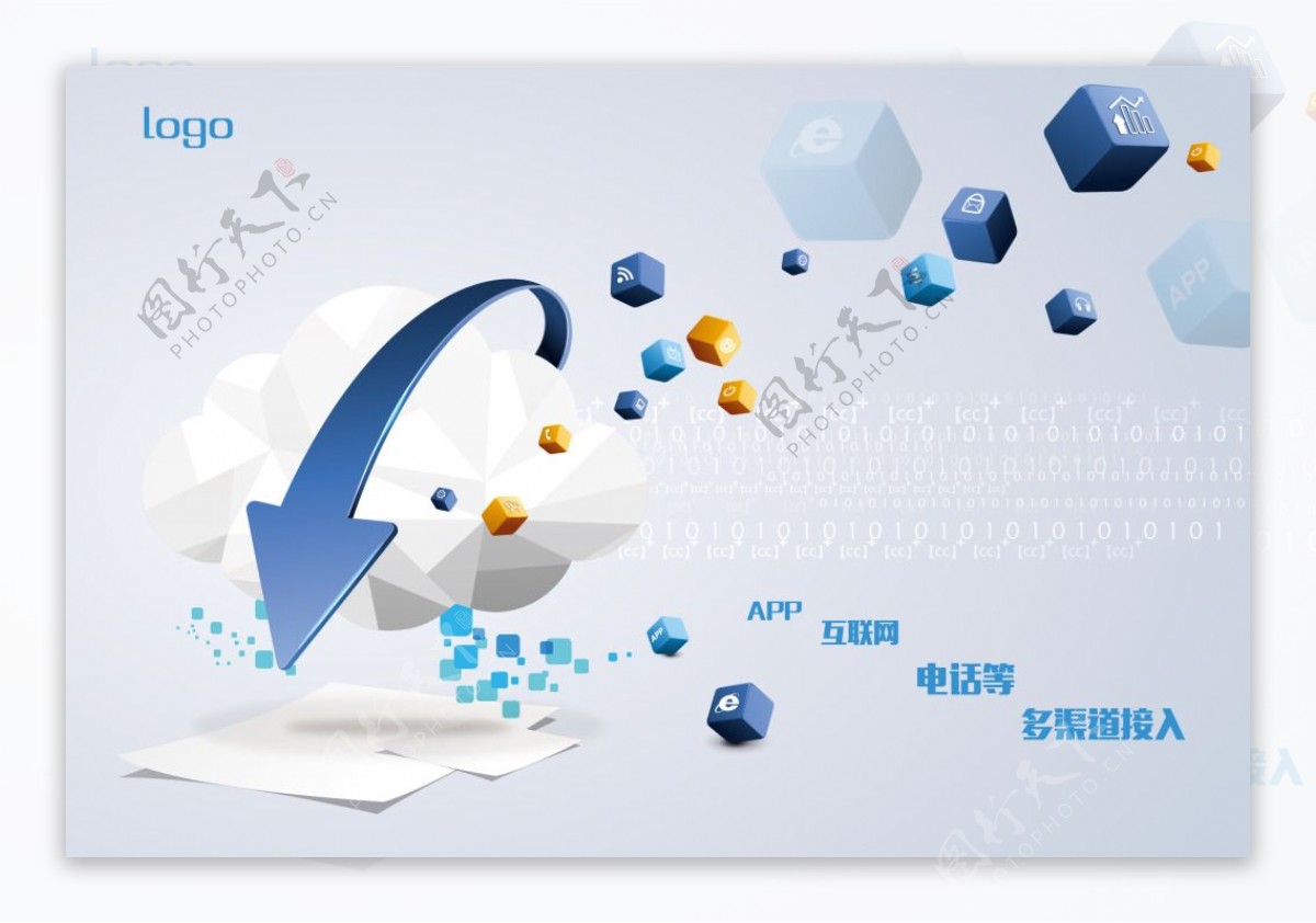 云平台电子科技海报