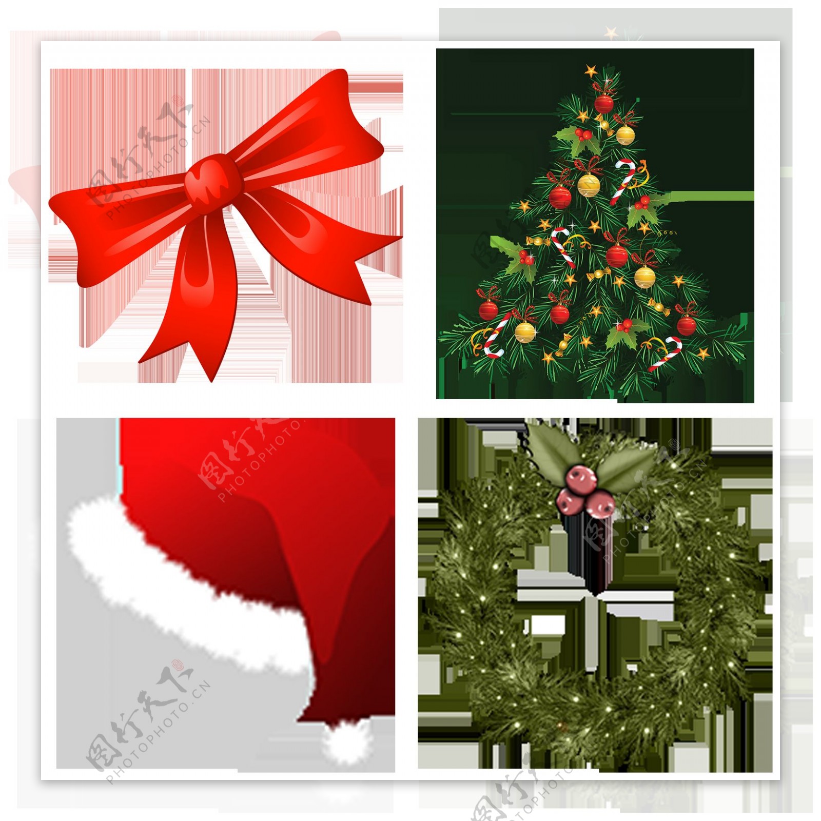 圣诞帽圣诞树免抠png透明图层素材