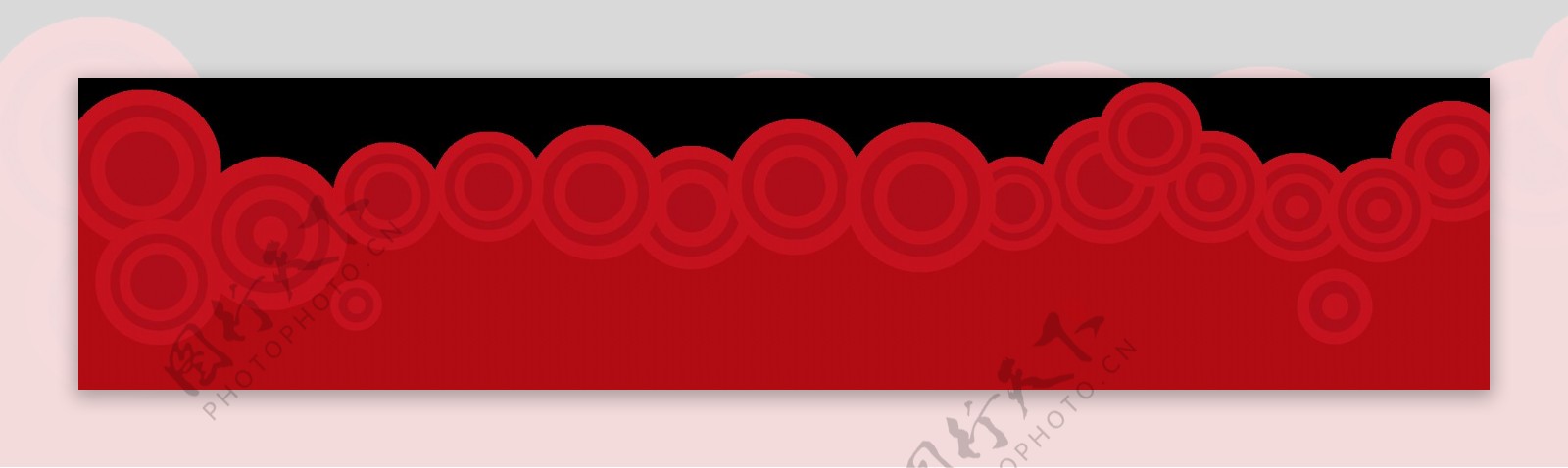 红色圆圈装饰png元素素材