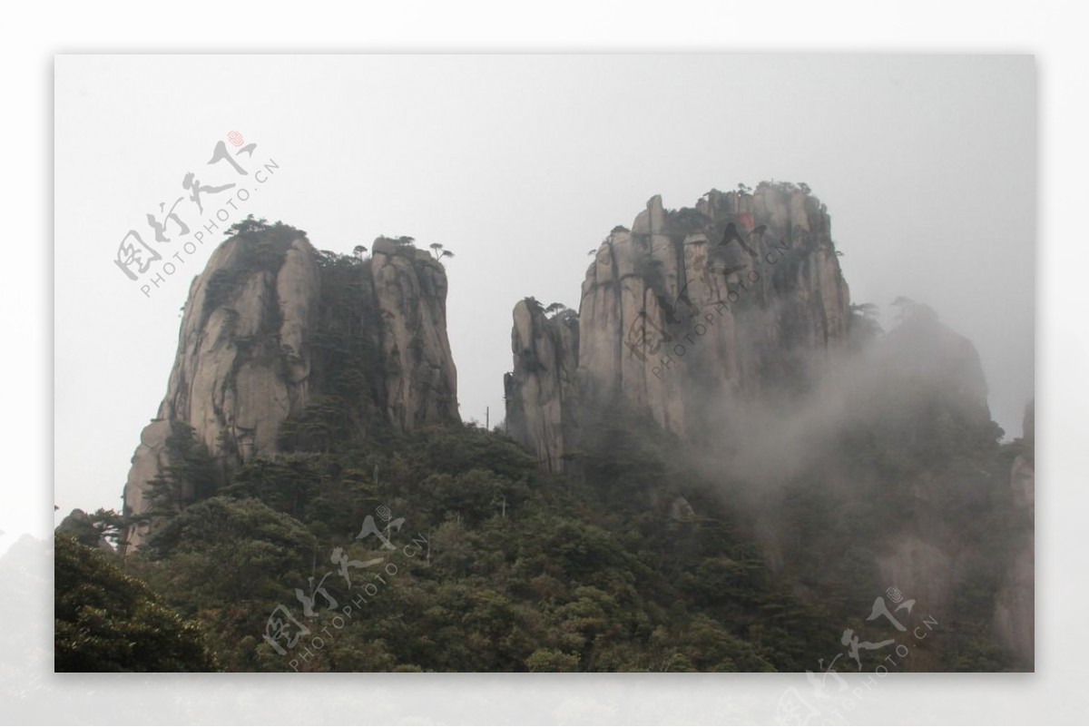 三清山全景云海云雾山顶雾