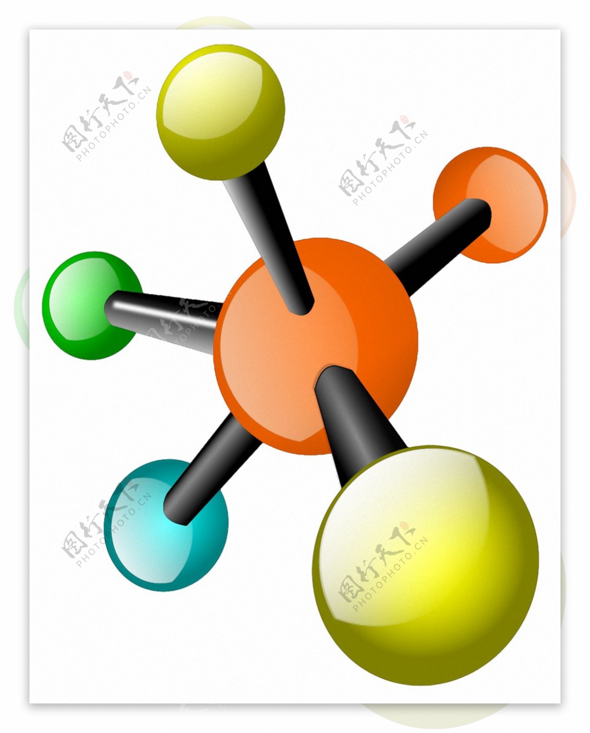 科学分子模型图免抠png透明素材