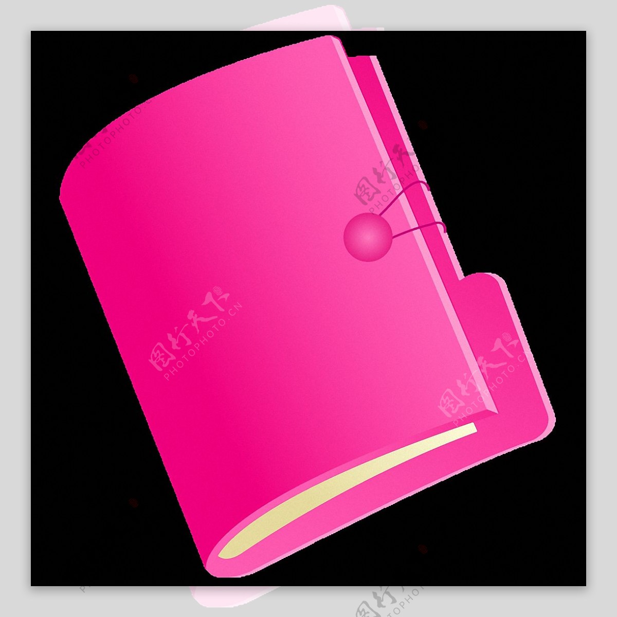 粉红色文件夹免抠png透明素材