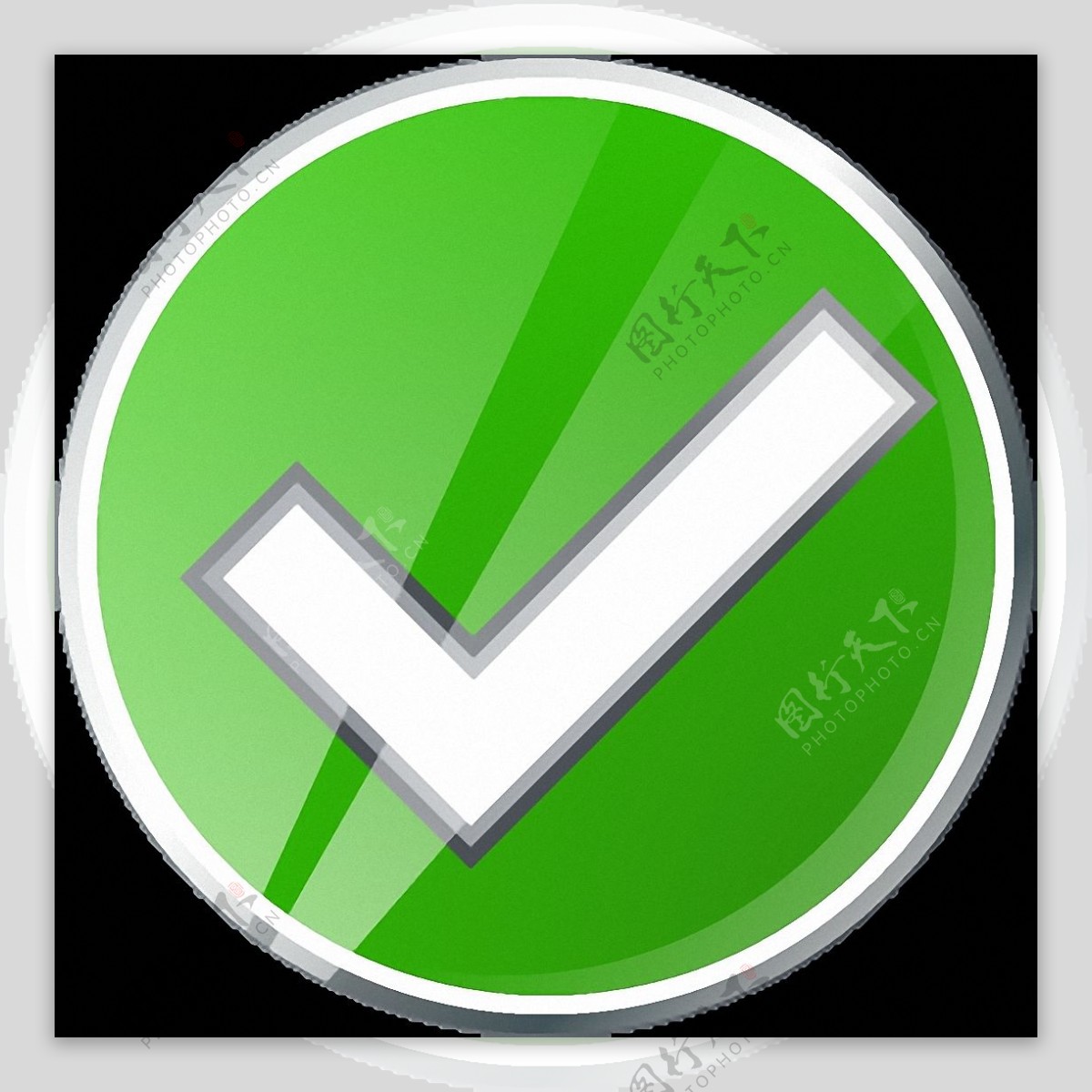 绿色圆形打勾图标免抠png透明图层图片素材-编号28902279-图行天下
