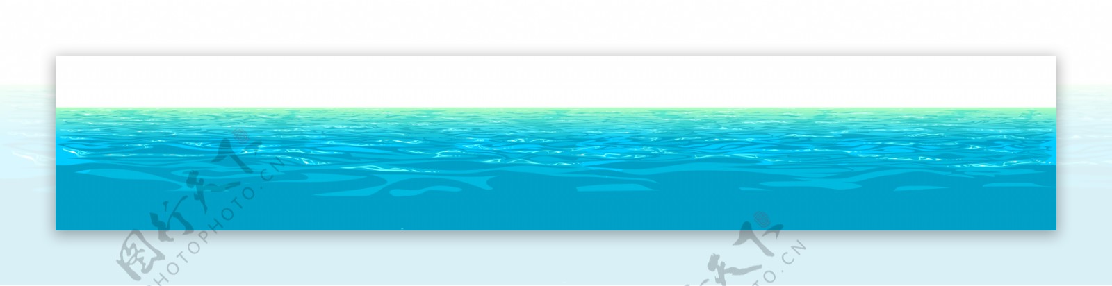 蓝色海平面海浪免抠png透明图层素材