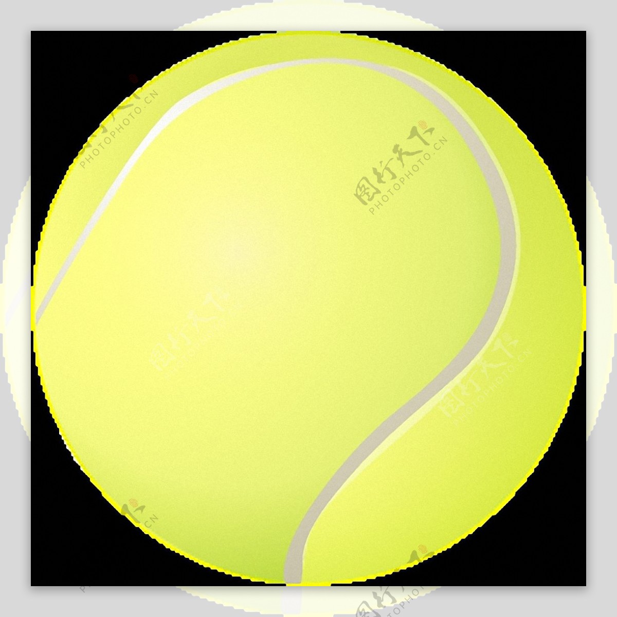 手绘绿色网球免抠png透明素材