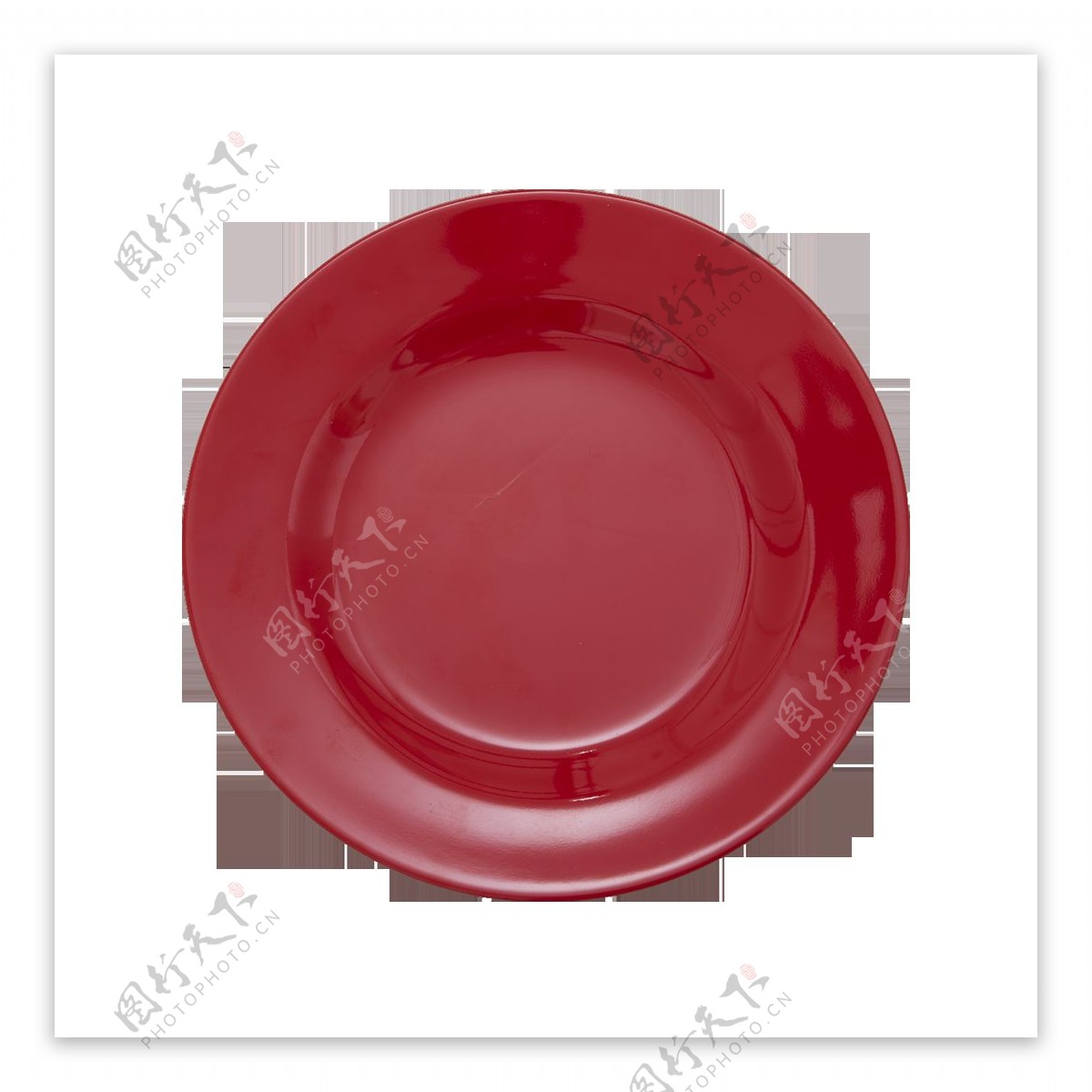 红色盘子图片免抠png透明素材