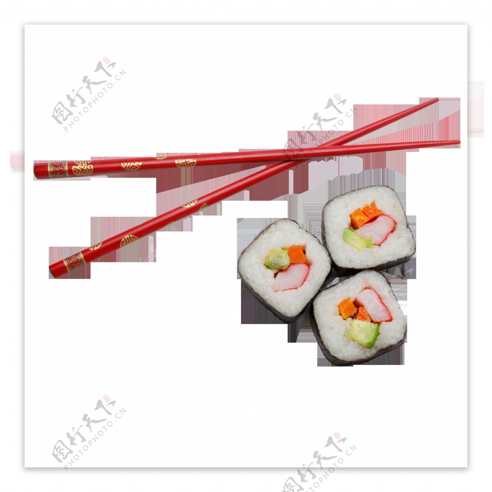 寿司透明免扣装饰素材