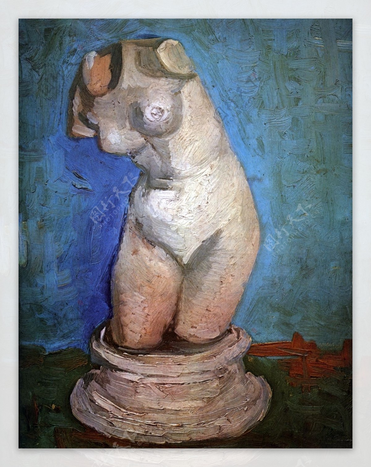 断臂的女性雕塑肤色油画装饰画