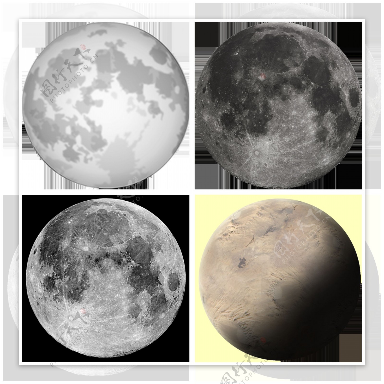 月球照片免抠png透明图层素材