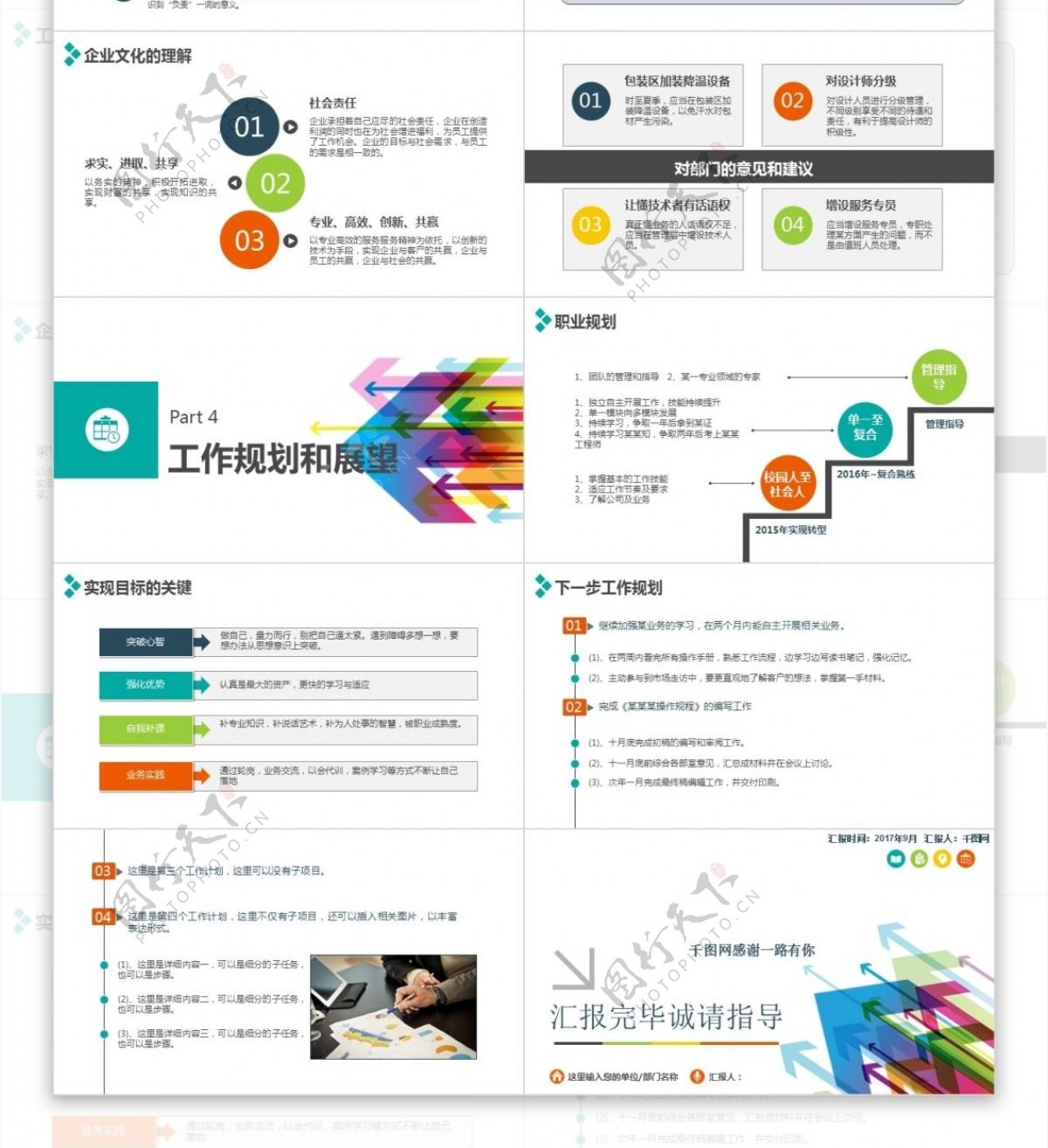 实用简约清新工作汇报ppt免费下载