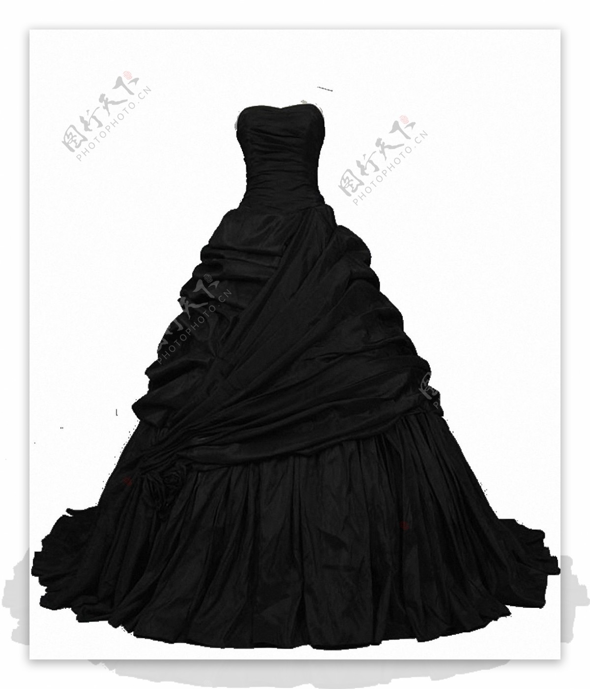 黑色礼服连衣裙免抠png透明图层素材