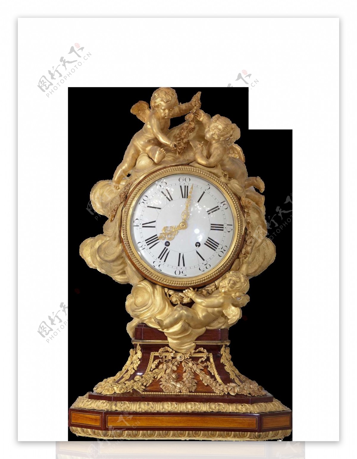 古玩古董漂亮钟表免抠png透明图层素材