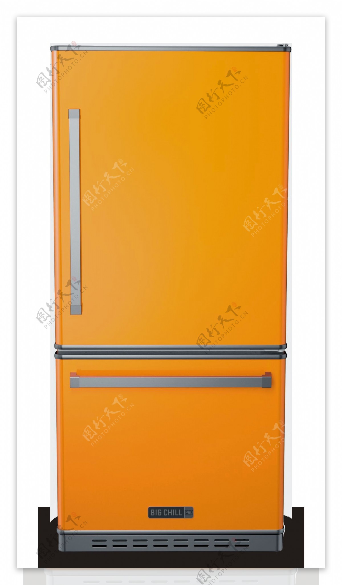 橙色冰箱免抠png透明图层素材