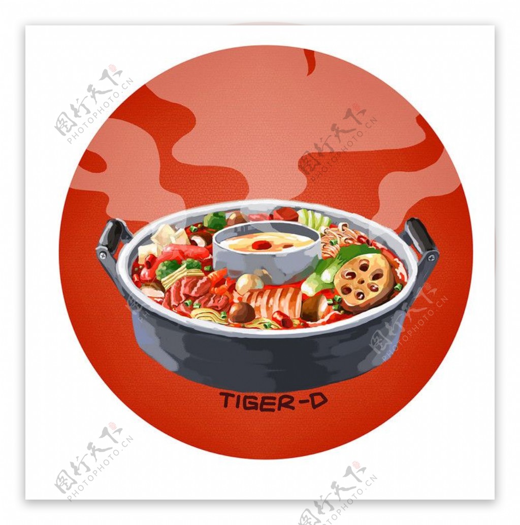 美味火锅菜单素材图片