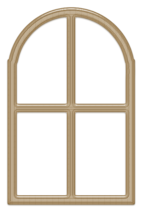 简约欧式拱形透明窗