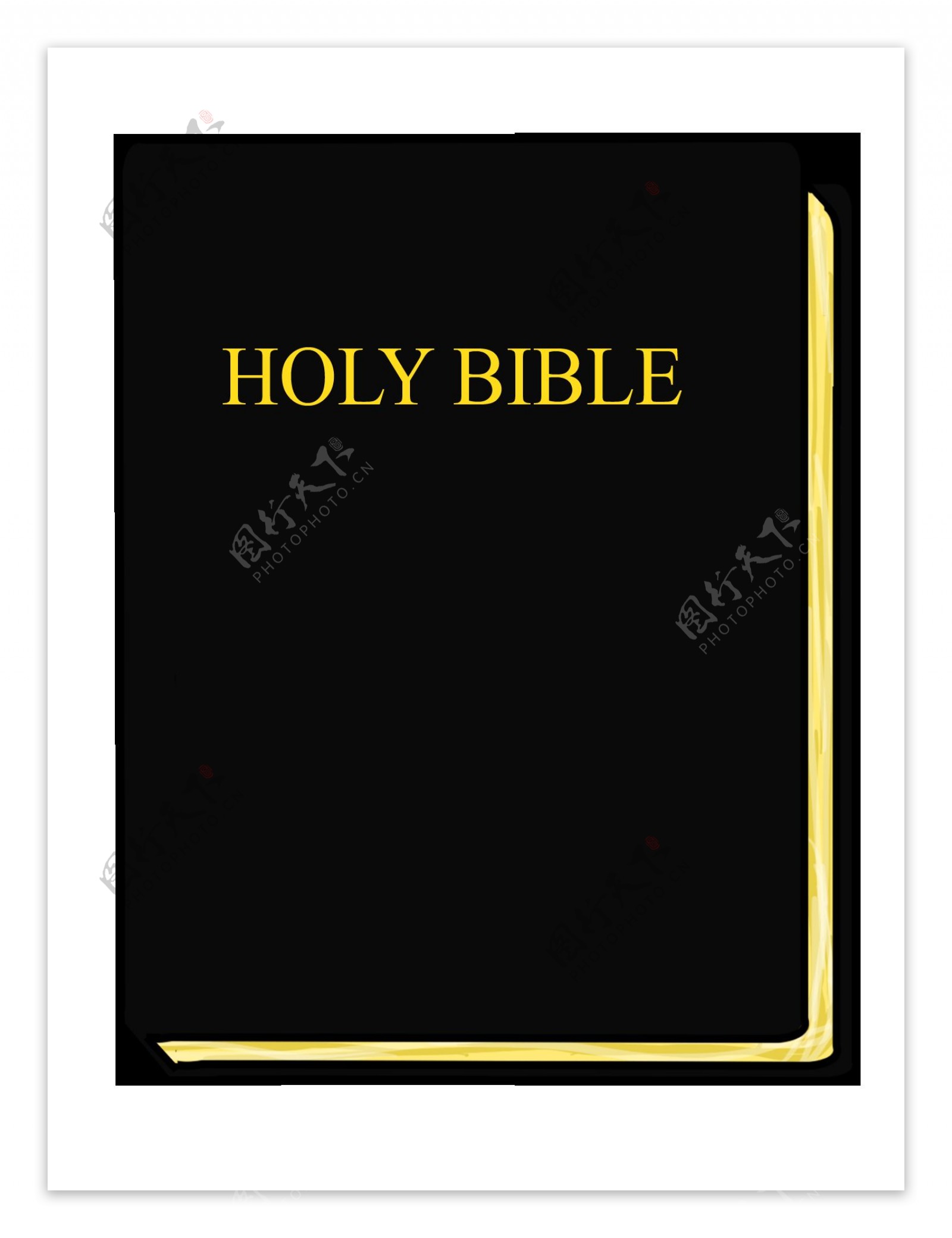 黑色封面圣经免抠png透明图层素材