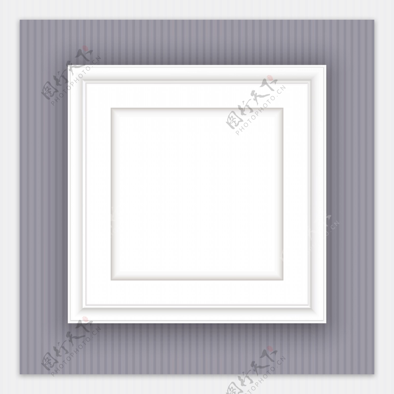 白色正方形现代简约画框相框