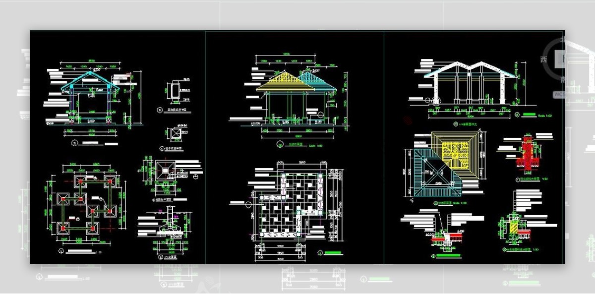 亭子施工图