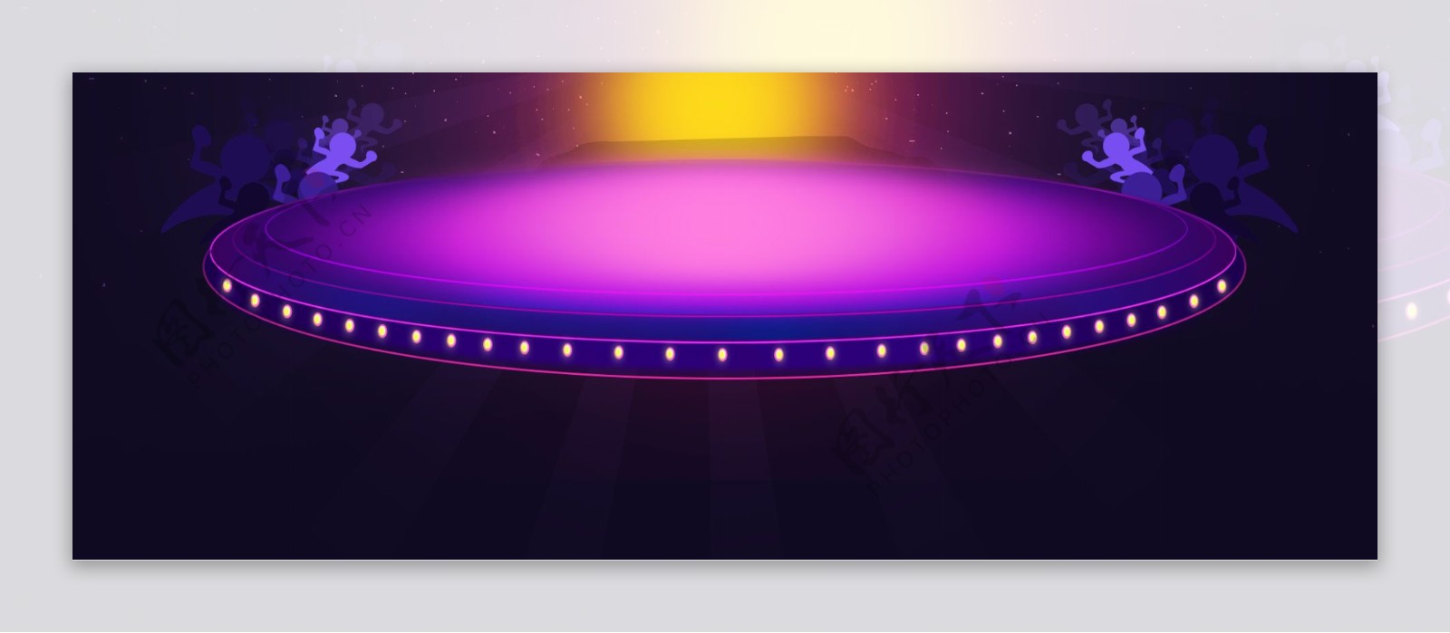 梦幻紫色舞台背景