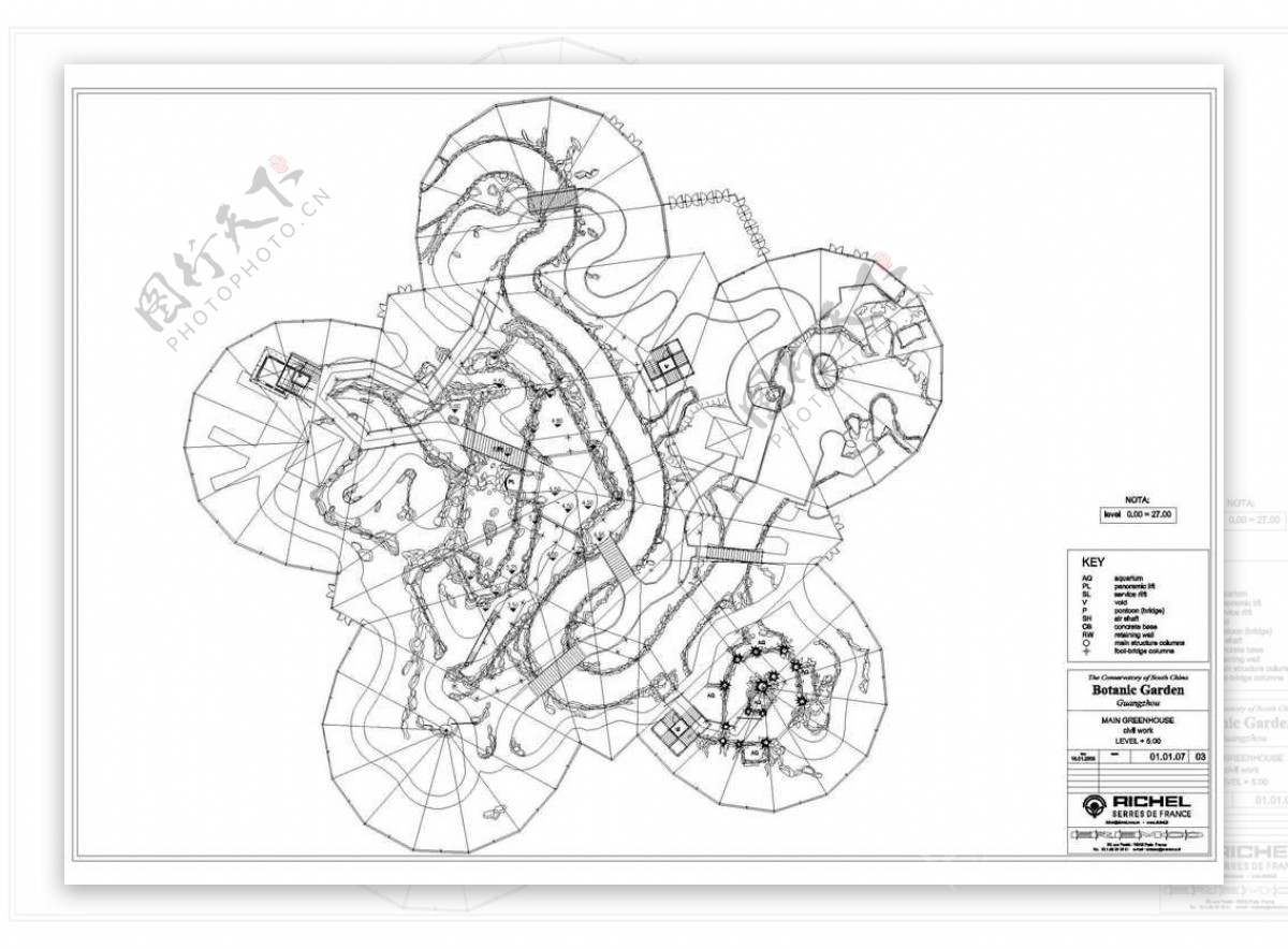 华南植物园主温室CAD图纸