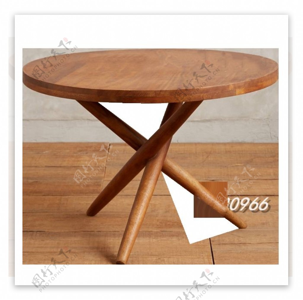古代实木三角桌图案元素