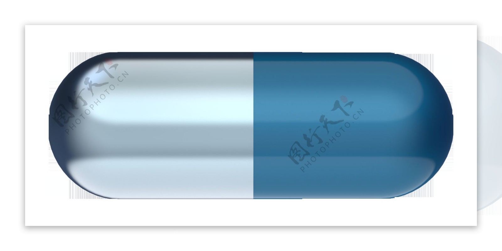 浅蓝色胶囊免抠png透明图层素材