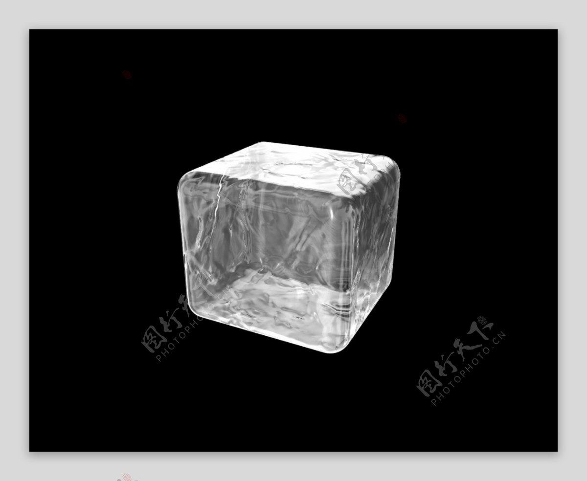 一个透明的冰块免抠png透明图层素材
