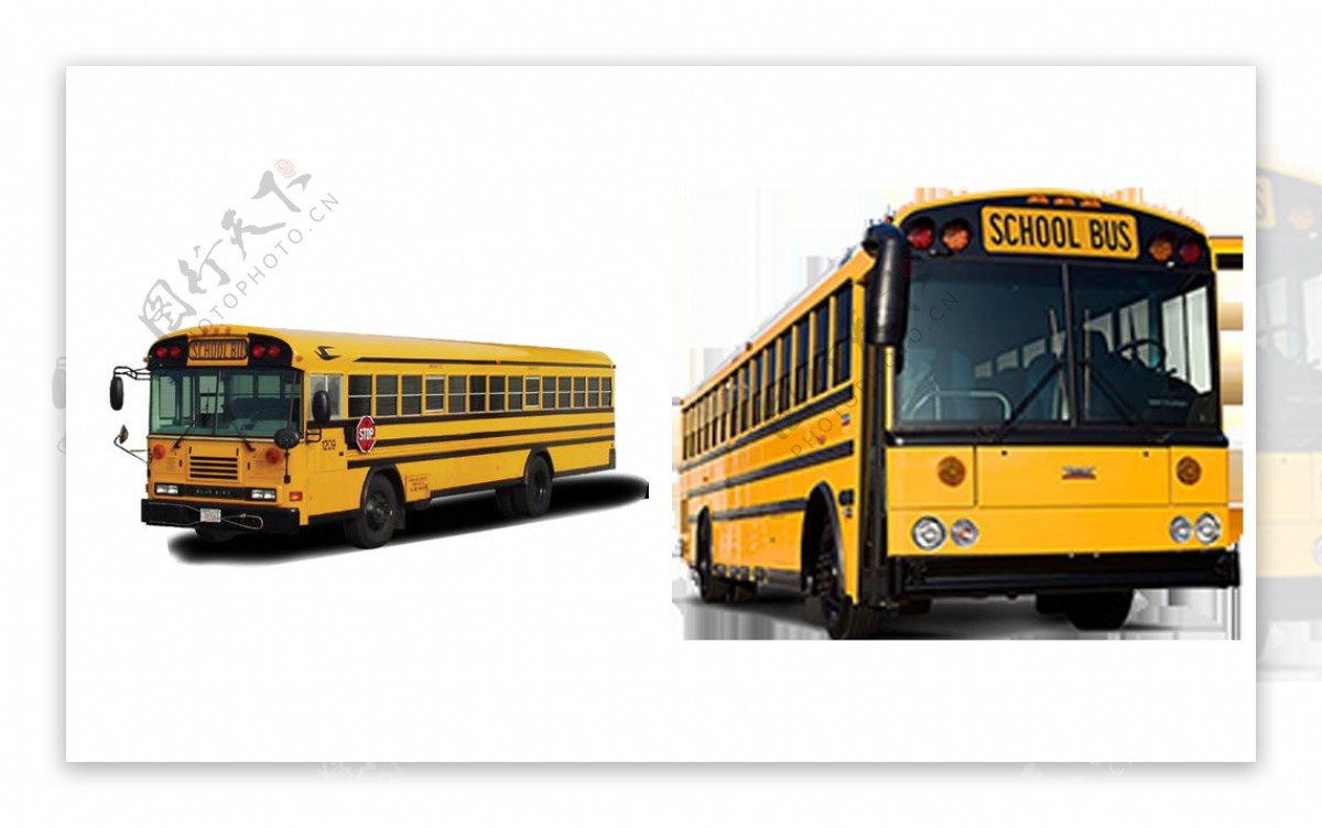 黄色公共汽车免抠png透明图层素材