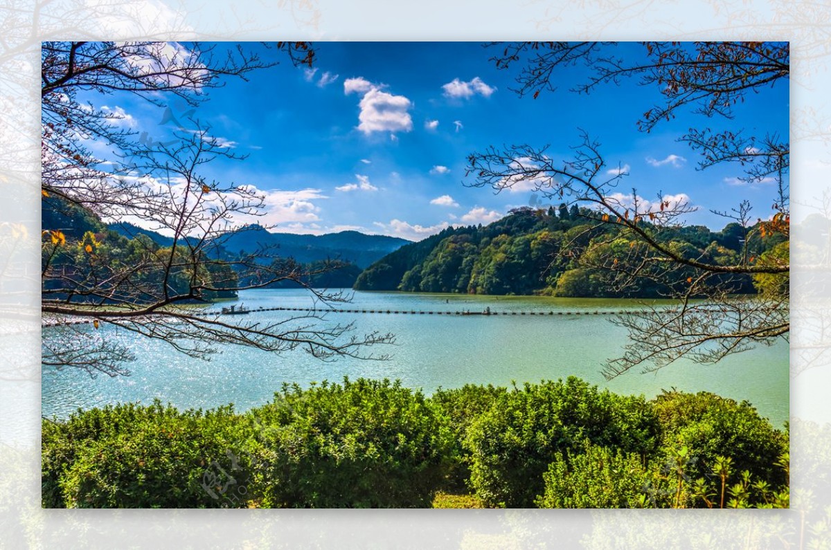 日本湖泊风景