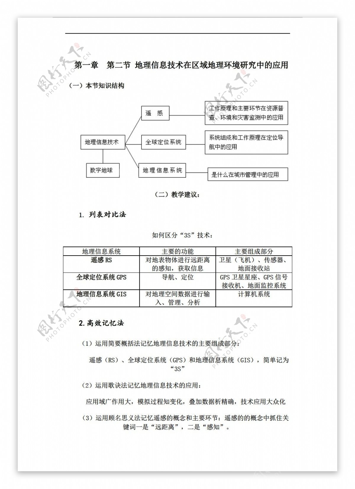 地理人教版必修31.2必修3信息技术在区域必修3环境研究中的应用