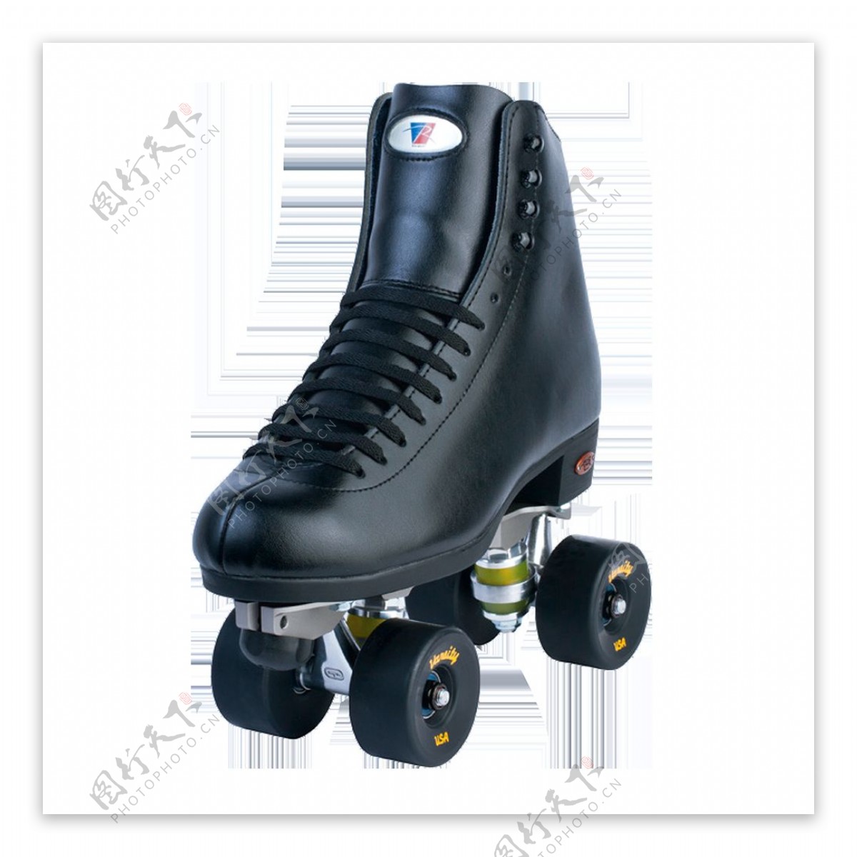 黑色牛皮溜冰鞋免抠png透明素材