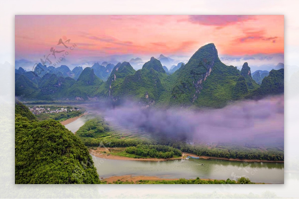 中国桂林风景名胜丽江河