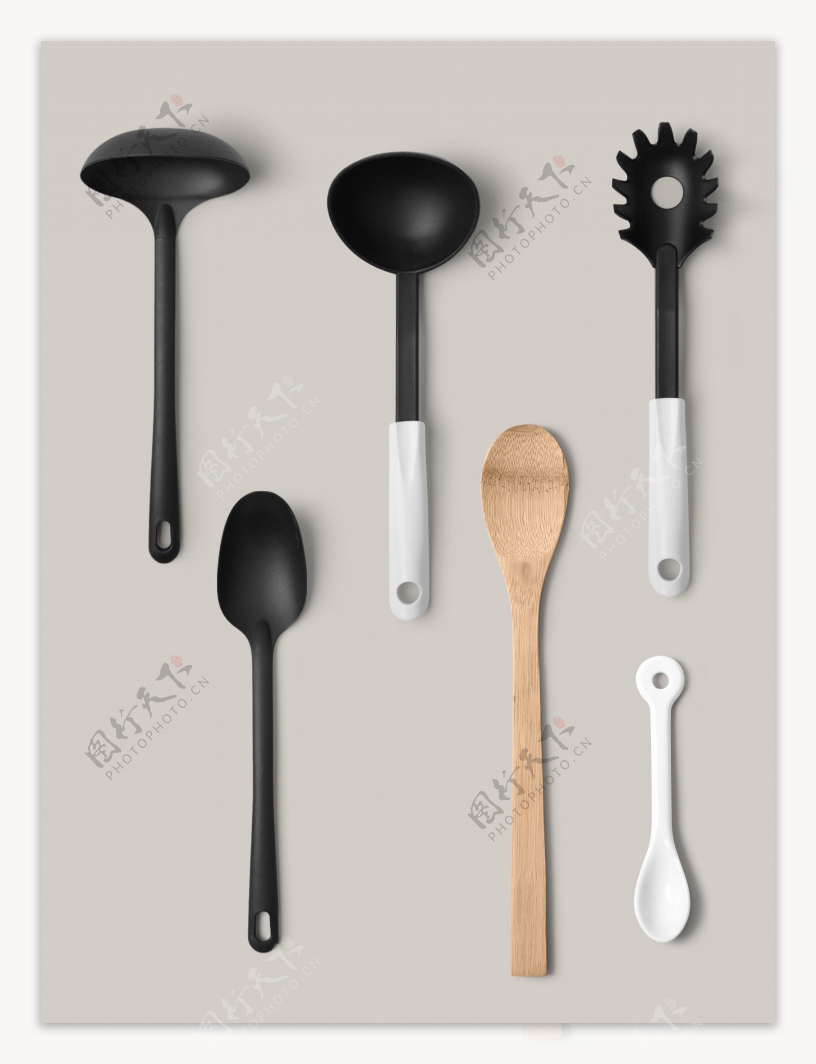 写实厨房餐具各类勺子
