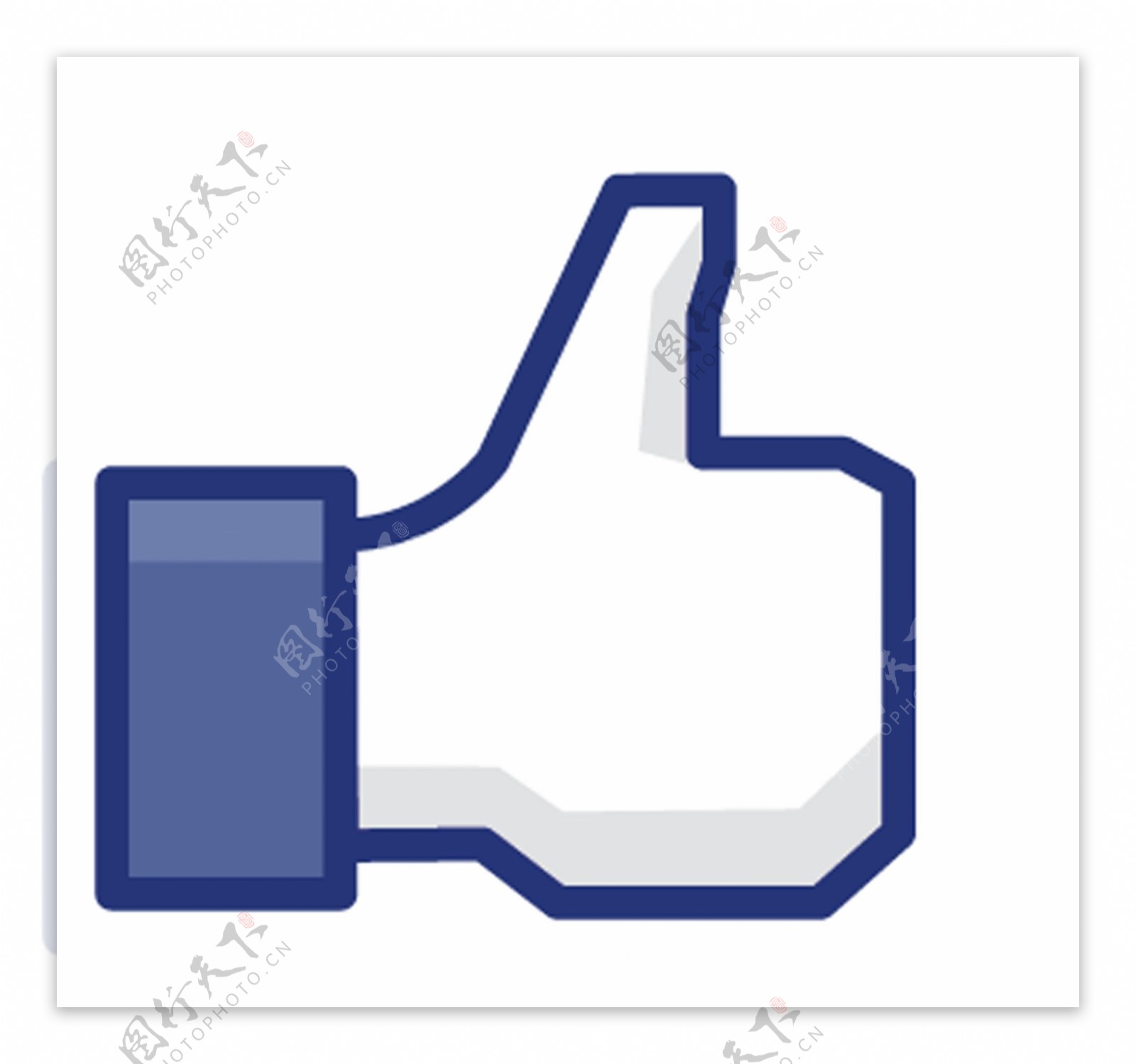Facebook大拇指标志psd透明素材