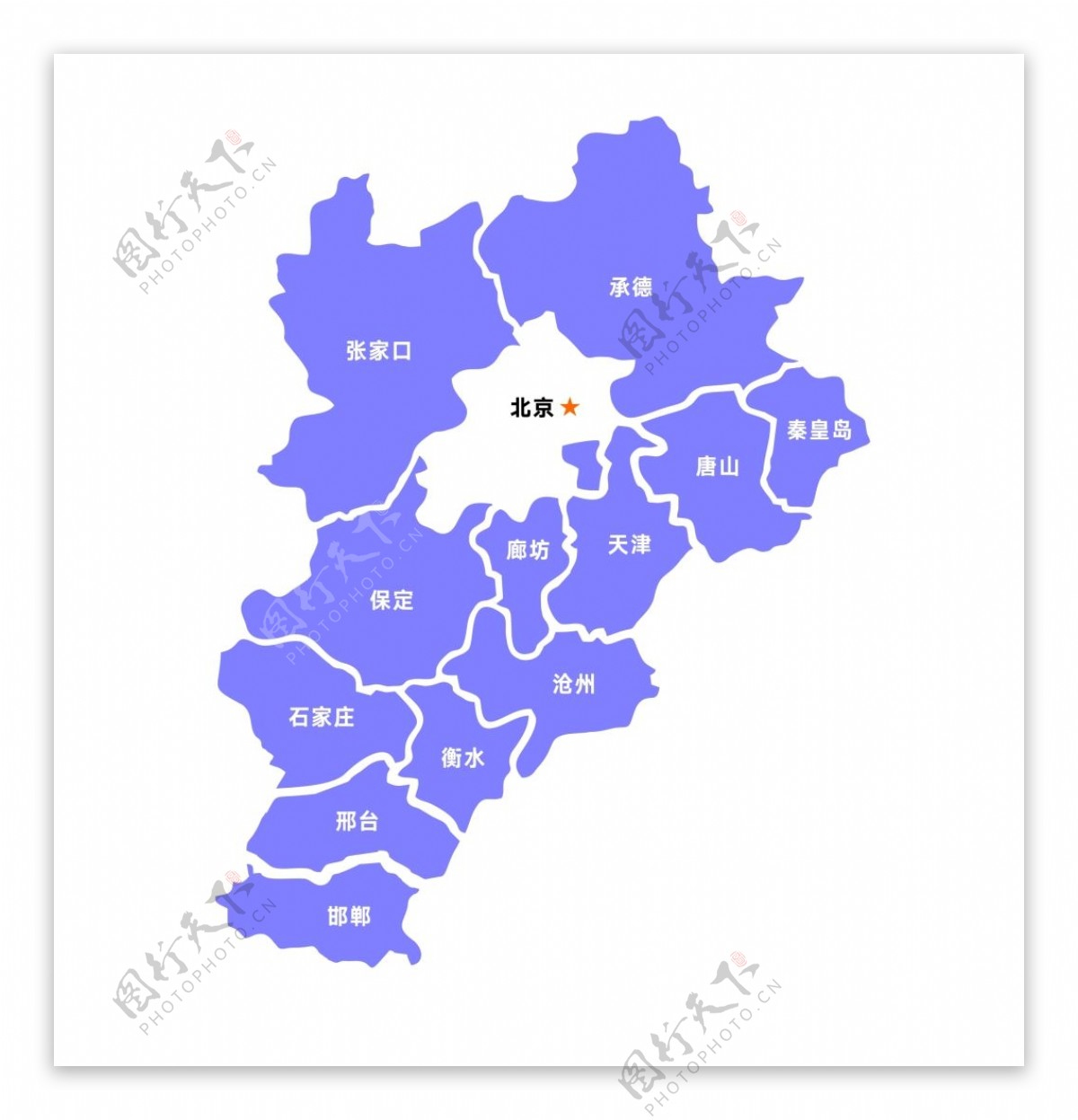 环京区域地图矢量