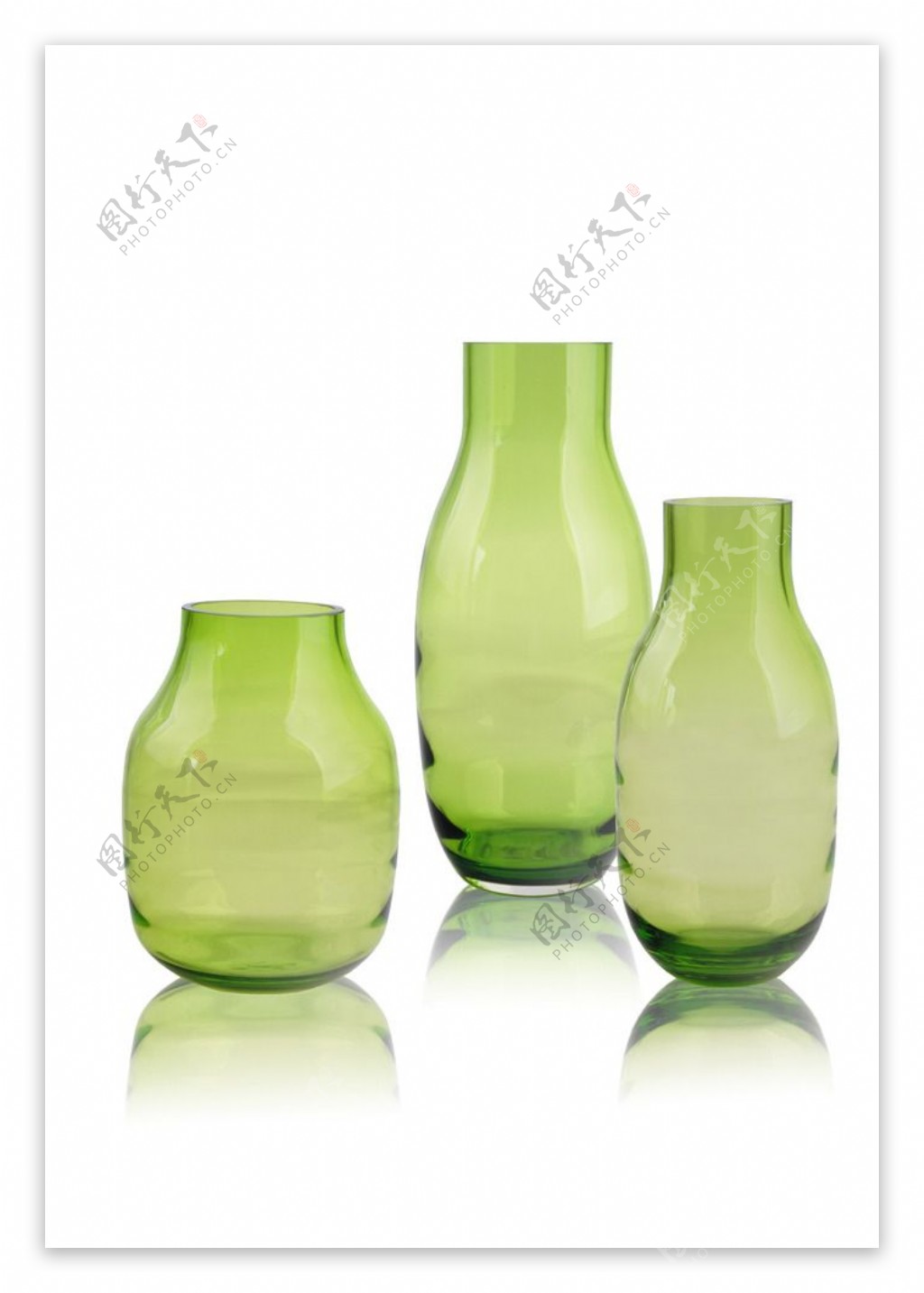 小清新绿色玻璃花瓶高档