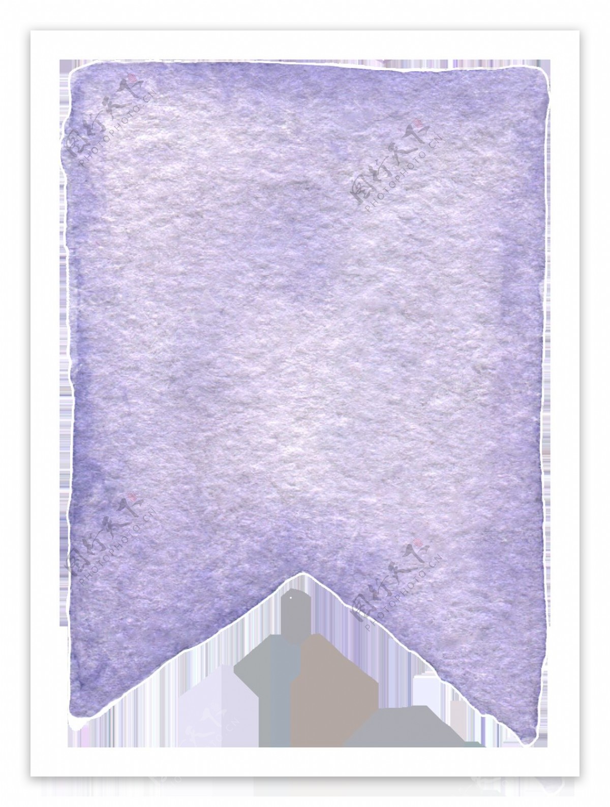 紫色素雅挂饰卡通水彩透明素材