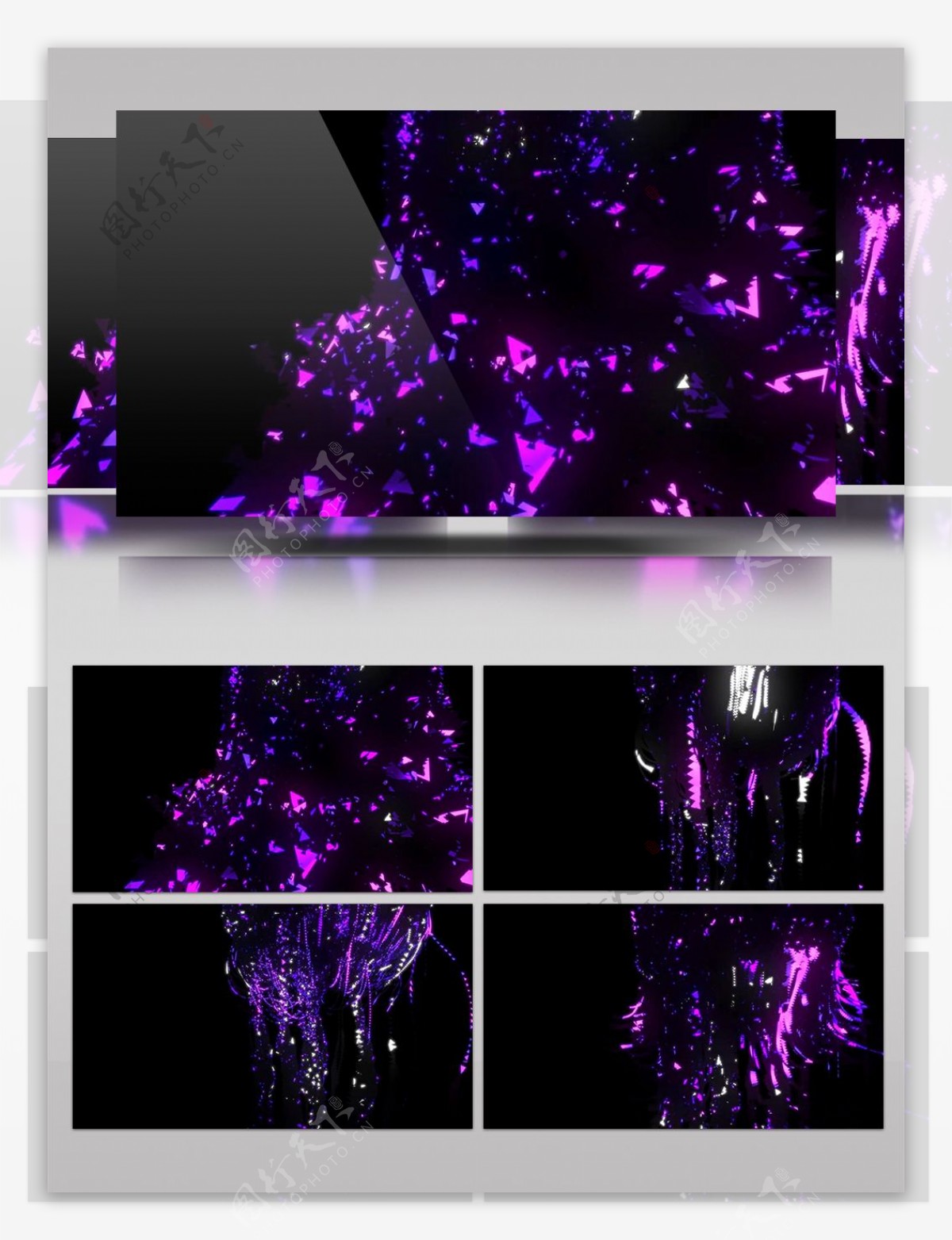 紫色动感流光视频素材