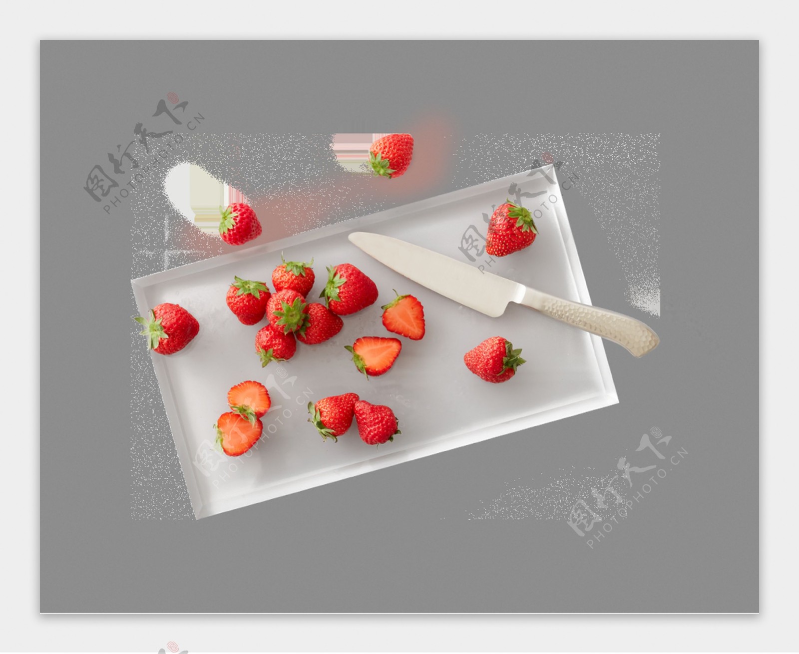 甜美草莓通透明素材