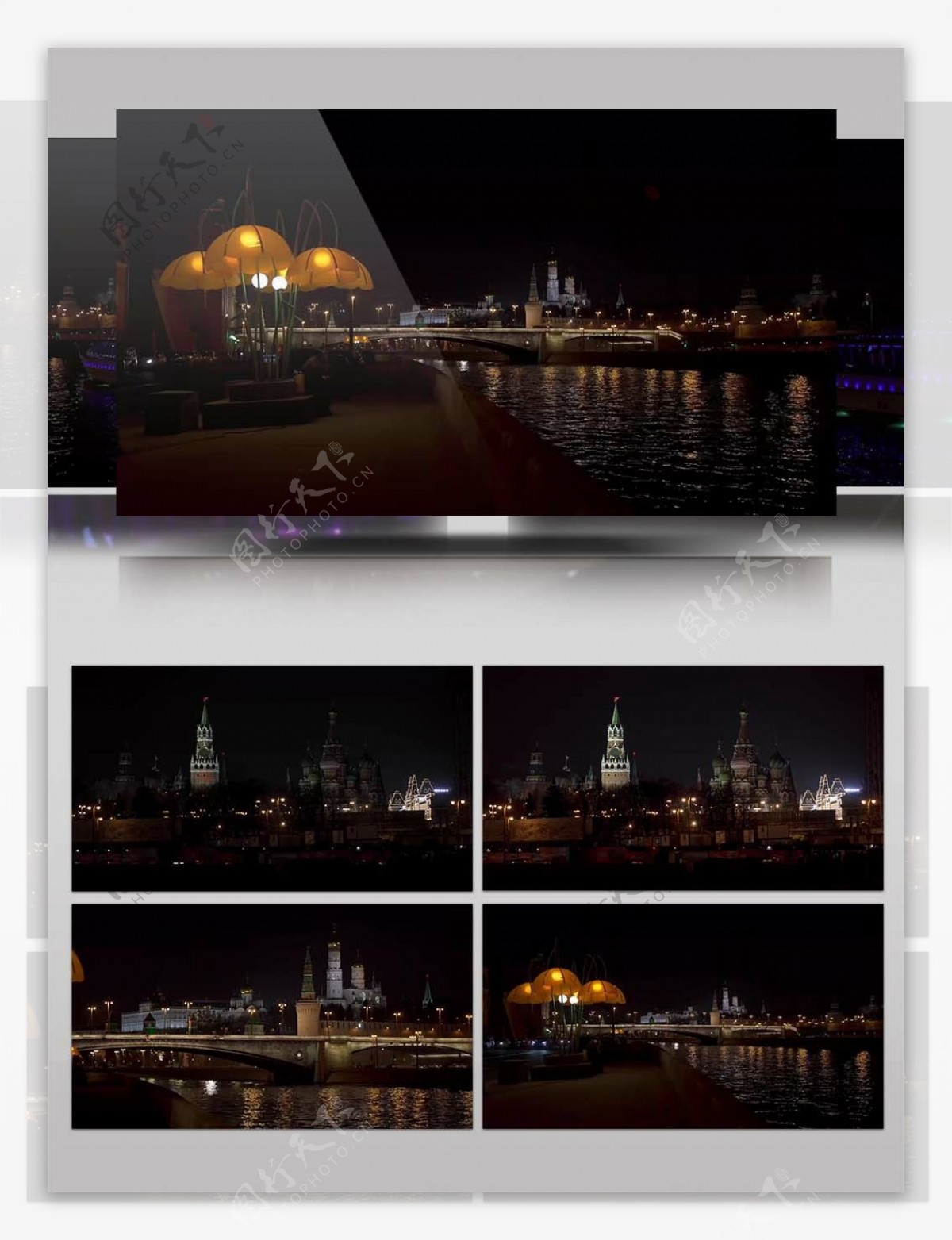 4K超清实拍俄罗斯圣彼得堡夜景视频素材