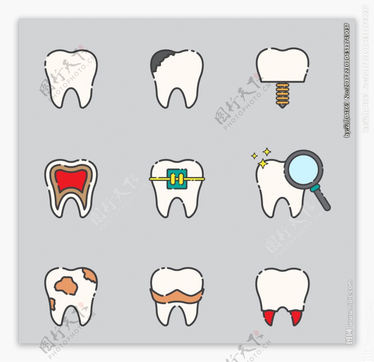 牙齿元素图标