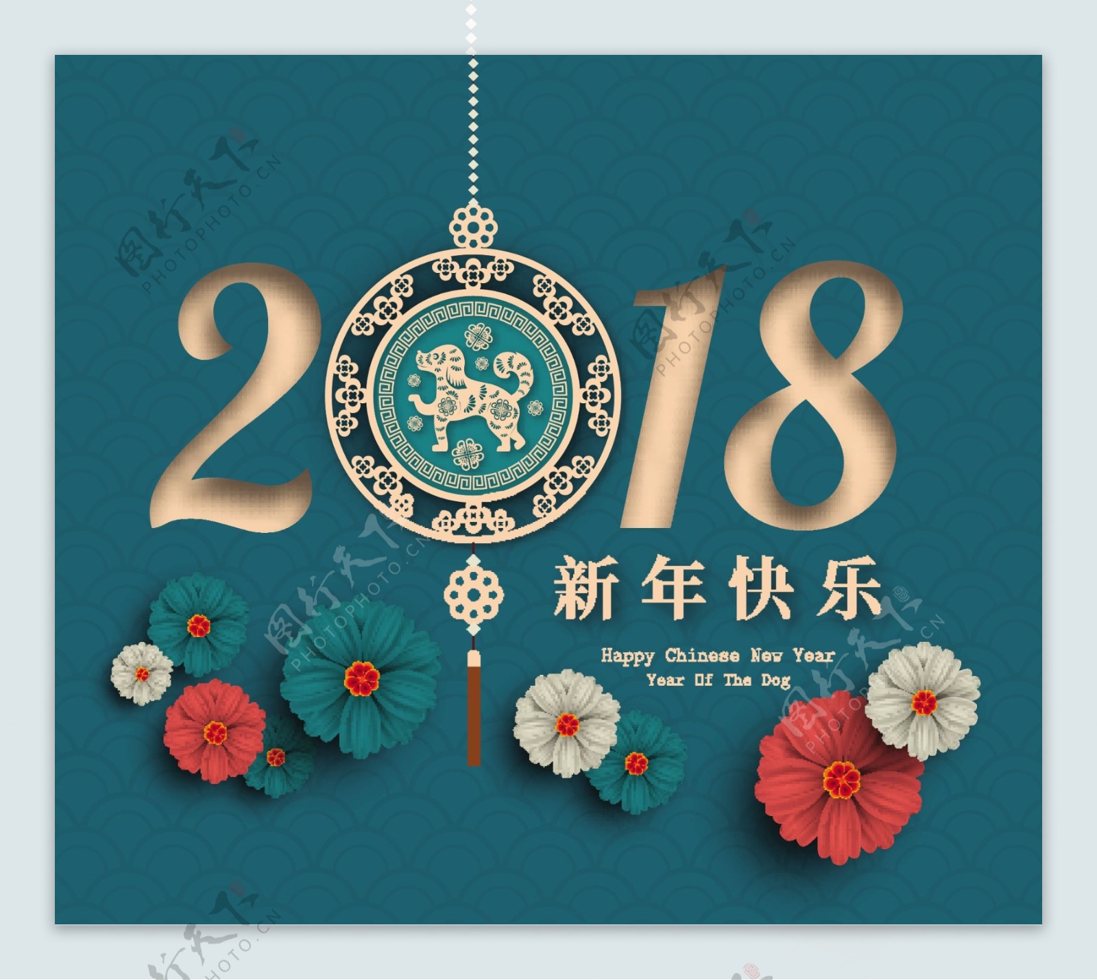 2018年中国新年矢量