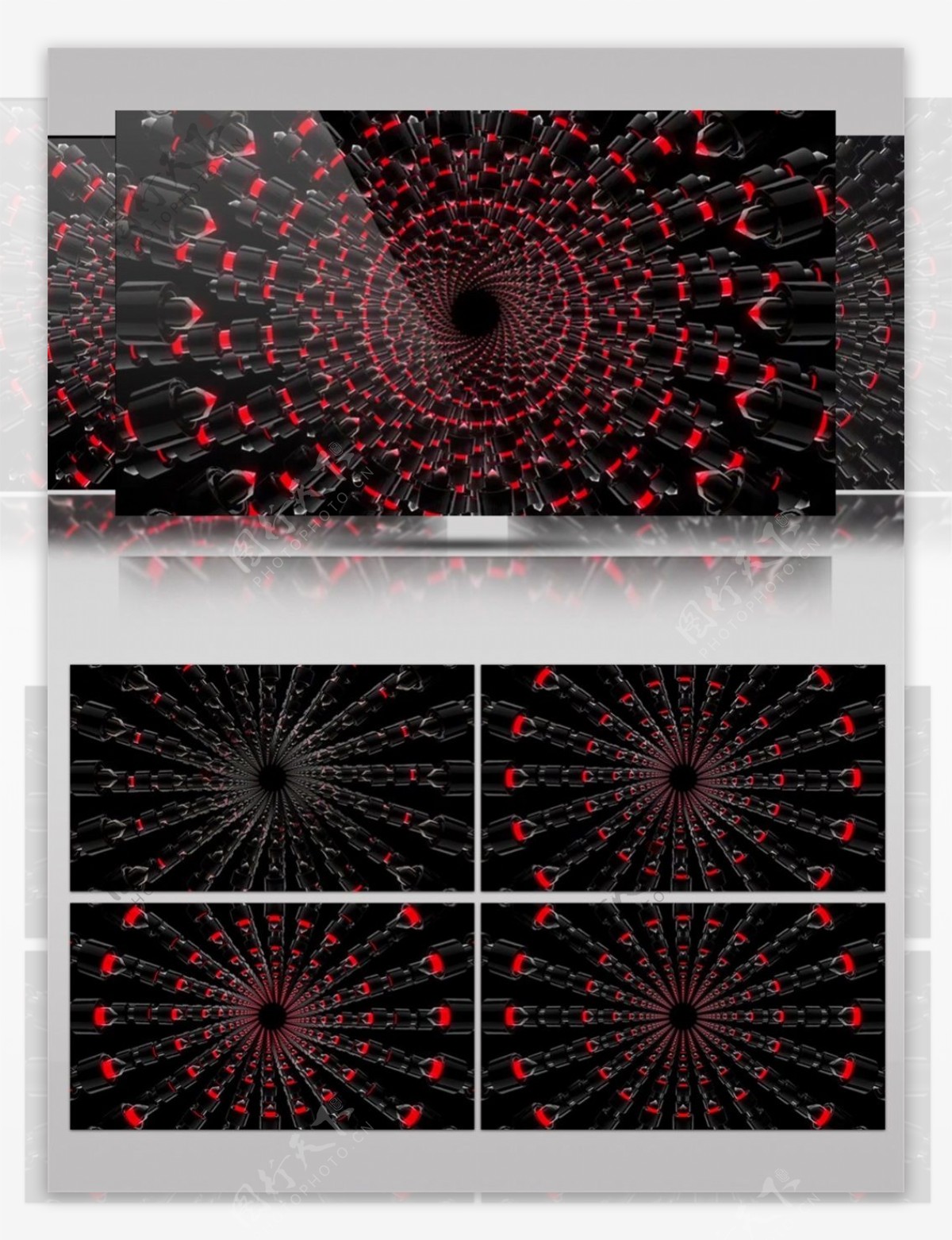暗红圆环动态视频素材