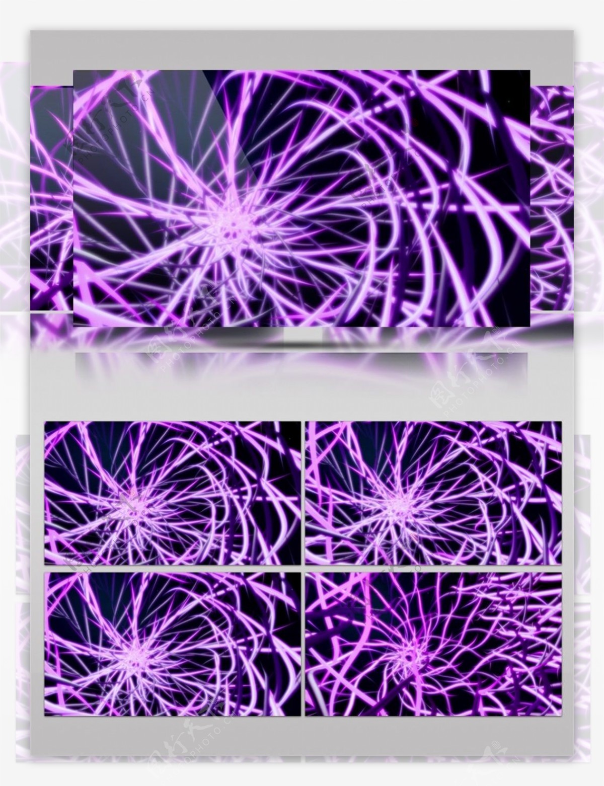 紫色神经光束视频素材