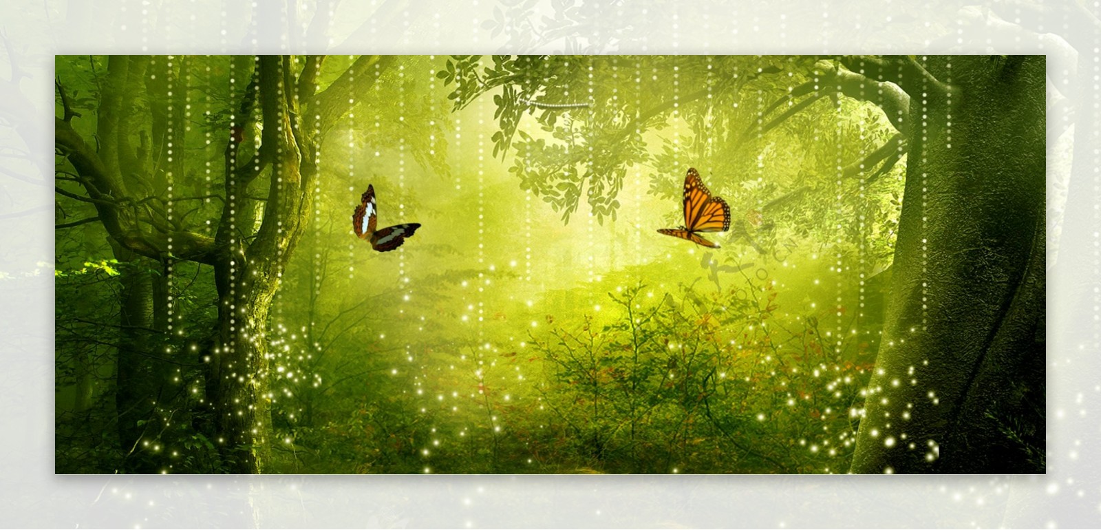 浪漫森林系banner背景