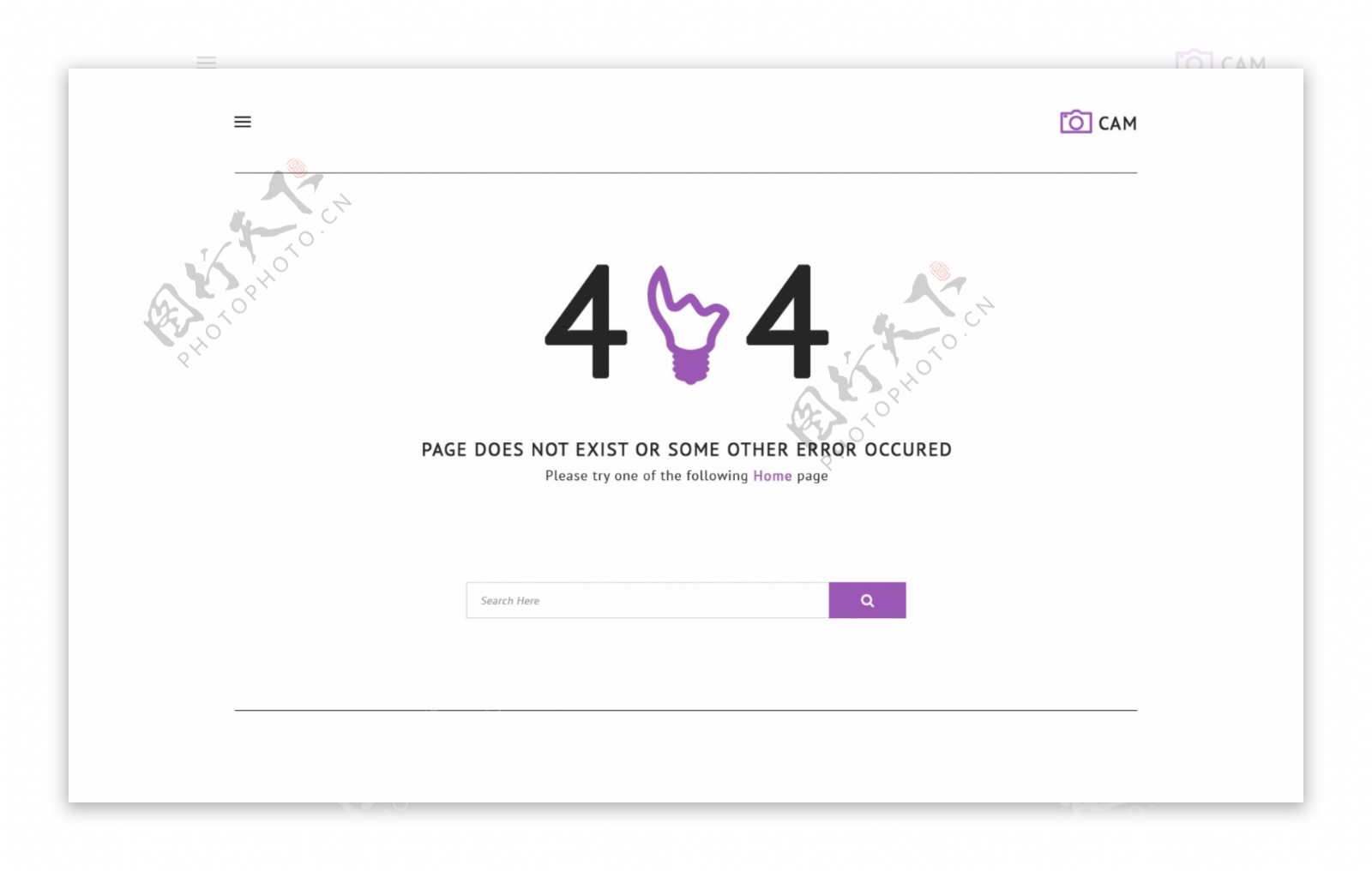 网页404错误页面设计模版