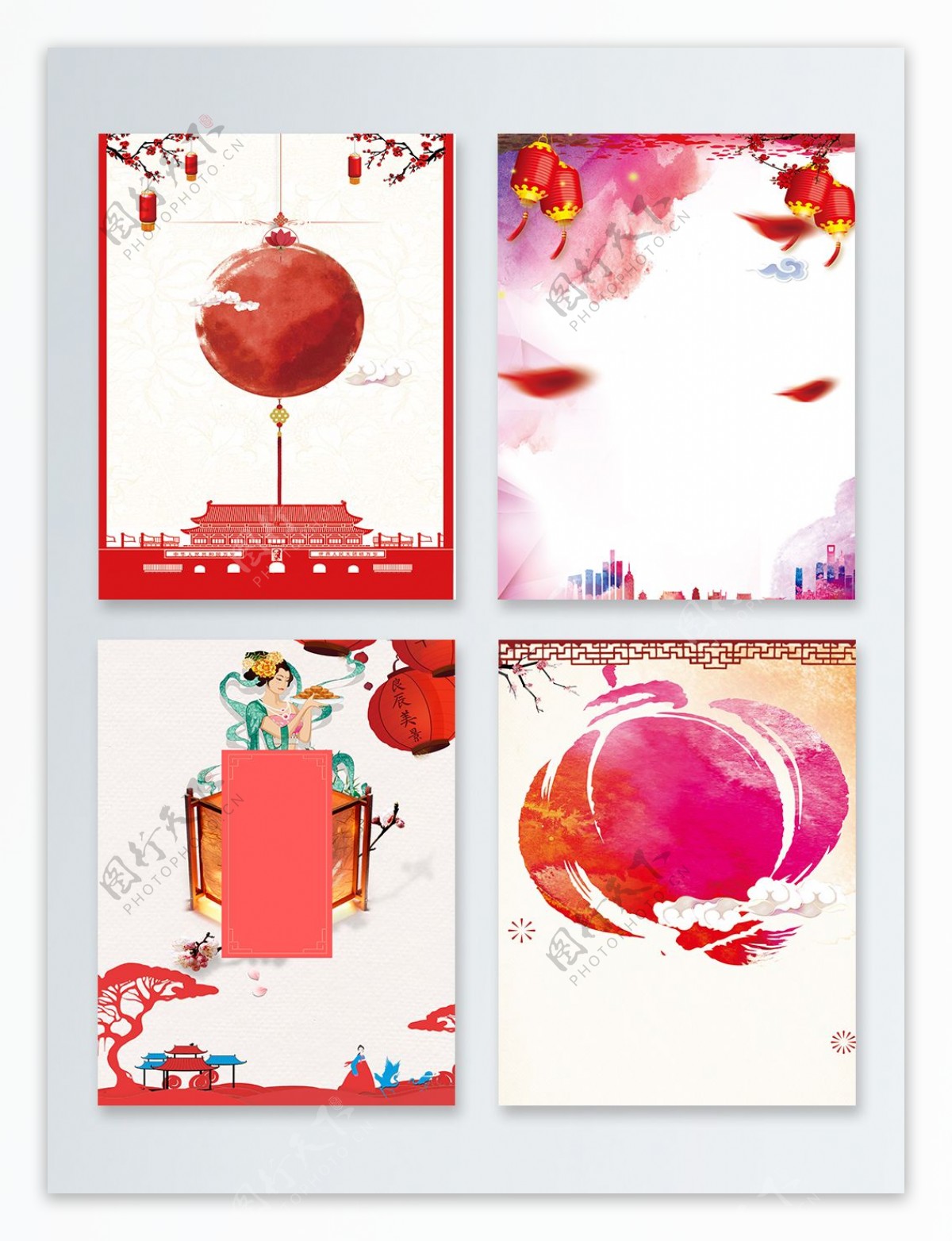 中国风新年节日喜庆海报背景