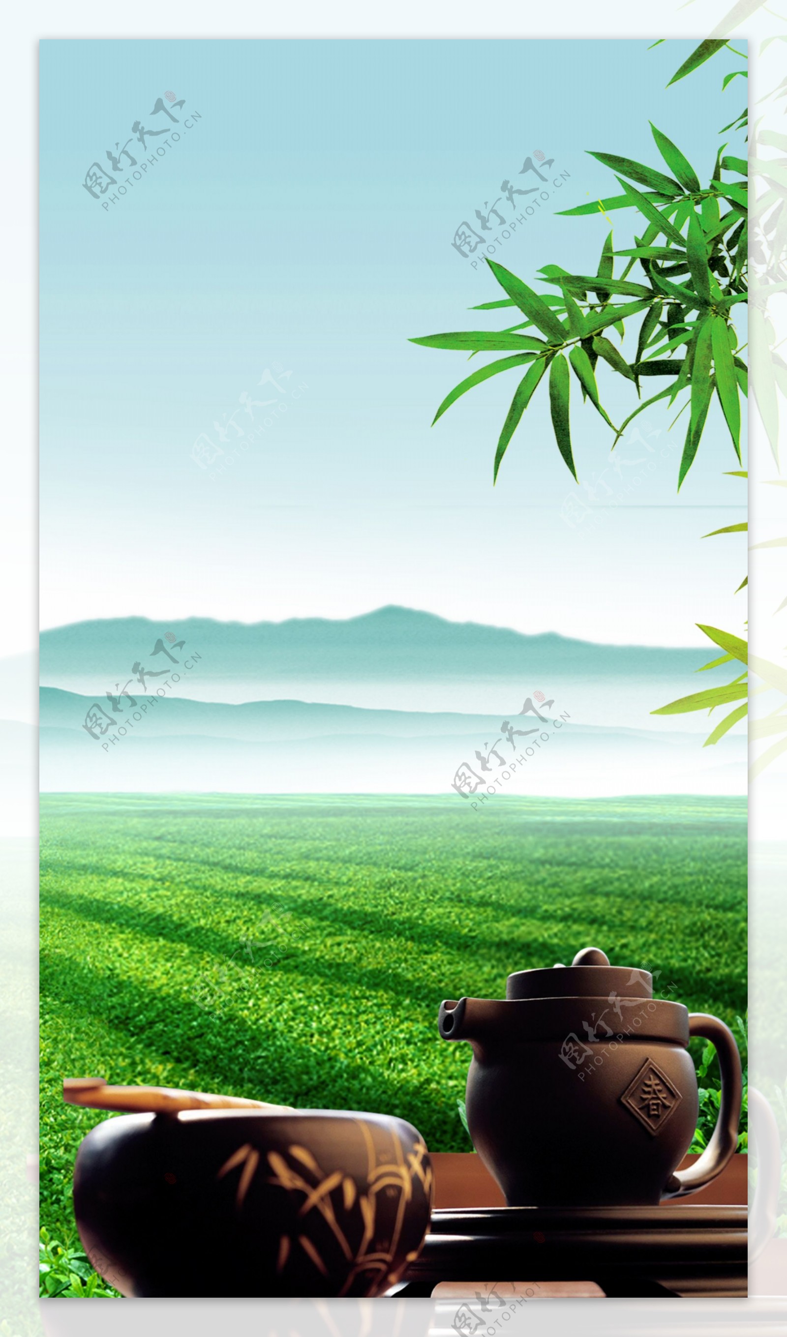 茶叶海报背景设计模板